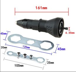 New Hand Electric Blind Riveting Tool Nut Gun Riveting Demel Tools Cordless Riveting Drill Adaptor Insert Nut Tools Power Tool Accessories
