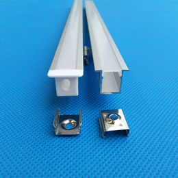 Free Shipping New Style LED strips recessed Aluminium profile with milky or transparent cover and end caps for LED Bar Light