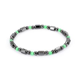 Magnetic Black Gallstone Bracelet Fashion Healing Natural Hematite Beads Elasticity Rope Bracelets For Women Man Jewellery
