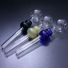 Gourd Pyrex Colored Handle Pipes Glass Bulb for Smoking Oil Burner Water Bongs Accessories