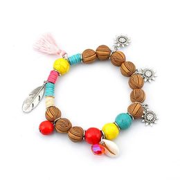 Bohemia style women bracelet turquoise pendant bracelets mash up beaded bracelet for girl nice gift 7 style free ship