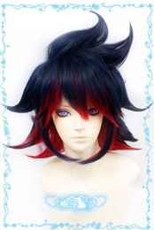 561 Kill la Kill Matoi Ryuko Dark Blue mix Short Styled Cosplay Wig