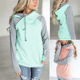 Womens Hoodies Sweatshirts Women Designers Clothes Long Sleeve Patchwork Pullover Winter Jacket Jumper Tops White Pink Size S-2xl