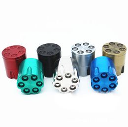 Newest Bullet Shape Colorful Zinc Alloy Mini Herb Grinder Spice Miller Crusher High Quality Beautiful Color Unique Design Smoking Pipe DHL