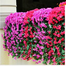 Artificial flower Wisteria basket hanging wedding decorations flowers violet simulation flower vine Ratta Silk Hanging Flower Plant