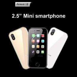 Original Anica I8 Mini GSM WCDMA Android SmartPhone cell mobile phone 2.5" HD Screen Quad Core 1GB RAM 8GB ROM 5.0MP Dual SIM Cellphone