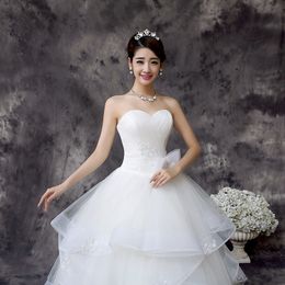 2018 novo estilo coreano artesanal vestido de casamento nupcial vestido de noiva branco princesa noiva casamento frocks