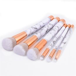 6Pc/Set Makeup Brushes Set Marbling Handle Face Eye Shadow Foudation Eye Make Up Brushes Comestic Tools Pincel Maquiagem