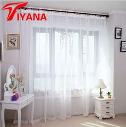 Modern Solid Color Purple Tulle Curtains For Living Room Kitchen Red Window Treatment Drapes Voile Curtain Blue Cortinas P184Z30