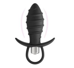 Screw Thread Vibrating Anal Butt Plug Vibrator For Men 10 speed Vibration G-spot Prostate Massager Anal Open Erotic Anal Sex Toys