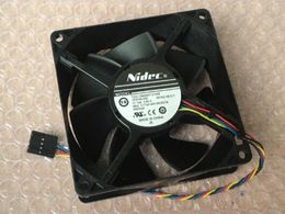 Original Nidec T92C12MS1A7-57A02 9cm 12V 92*92*32MM 0.55A G922P 4 line chassis fan