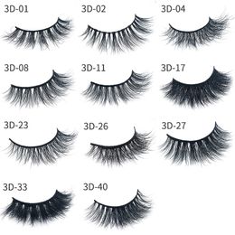 3D Mink False Eyelashes makeup 100% Real Mink charming slender 3D multi-layer thick False Eyelashes Eye Lashes Makeup