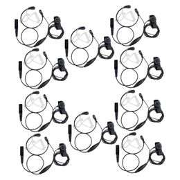 10pcs Earpiece Acoustic Throat MIC Finger Ring Type PTT for SEPURA STP8000 Radio