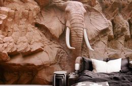 Modern Embossed elephant 3d wallpaper mural custom wallpaper for walls 3 d photo wallpaper for bedroom