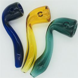 Tobacco Water Pipe 5.5 Inch Smoking Pipes Labsheady Glass Sherlock Hand Tube Spoon Pipe High Quality