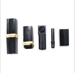 Lipstick, black gold, metal pipe, portable cigarette holder.