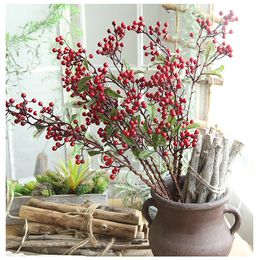 Berry branches simulation fruit Long Branch Christmas Crabapple For Christmas/Home Decoration Weddingzone Provided : MW56662