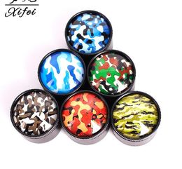 Zinc alloy metal cigarette lighter three layers of creative camouflage 3D grinder smoking accessories