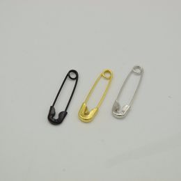 -2000 Stücke Drei Farbe Silber Schwarz Gold Mini vernickelt Sicherheitsnadeln 4/5" Länge (18mm) Großhandel für Kleidungsstück Hang Tag