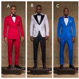 New Design Groom Tuxedos Beautiful Men Formal Prom Business 2 Piece Suits Men Wear Wedding Prom Dinner Blazer (Jacket+Pants+Tie) 1198