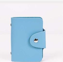 24 Card Slots Double Sided Plastic Card Holder Small Size Multicolor Business Pack Bus Card Bag Women Purses Men Wallet