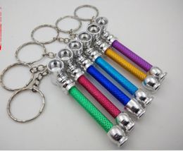 A Mini Metal Keychain Portable Small Pipe Holder