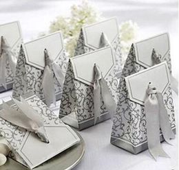 Hot Wedding Favour Favour Bag Cake Gift Wrap Paper Boxes Bags Anniversary Party Birthday Baby Shower Presents Box gold silvery