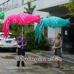 Personalised Parade Balloons 2.5m length Inflatable Octopus Puppet Customised Walking Costume For Ocean Theme Party