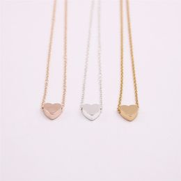 18K Gold Silver Plated Pendant necklace Flat bottom solid love necklace the best gift to women