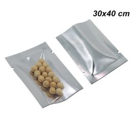 30x40 cm Aluminium Foil Heat Sealing Vacuum Food Packing Bags Front Clear Open Top Mylar Foil Heat Sealed Vacuum Candy Food Storage Pouch