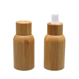 15ml Empty Dropper Bottle, Bamboo Glass Superior Grade Essential Oil Container, Makeup Tool fast shipping F1517