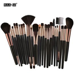 Make up Brushes Set 25pcs MAANGE Foundation Blending Blush Eyeshadow Eye Brow Lash Fan Lip Beauty Tools Makeup Brush Kit
