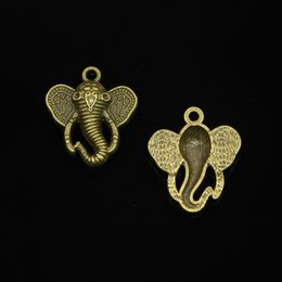 29pcs Zinc Alloy Charms Antique Bronze Plated elephant Charms for Jewellery Making DIY Handmade Pendants 27*25mm
