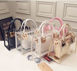 Kids Girls Handbags Fashion Baby Girls Cross-body Bags PU Transparent Messenger Bags Child Jelly Zipper Shoulder Bag 5Colors