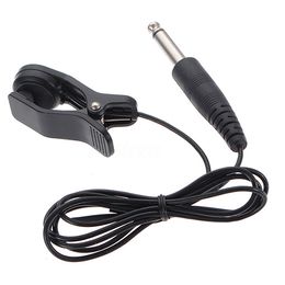 Black Universal Guitar Acoustic Clip On Pickup Piezo Contact Microphone