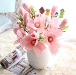 wedding decoration silk flowers orchid Magnolia wedding artificial flowers for home decoration GA483