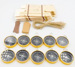 100sets Gift Bag and Compass for Wedding Decoration Baby Shower Birthday Celebration Hawaii Carnival Party Supplies