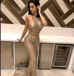 Evening dress Yousef aljasmi Kim kardashian High collar Beaded Sheer Sashes Mermaid Almoda gianninaazar ZuhLair murad Ziadnakad 0052