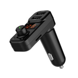 Car MP3 Player Hands-free Bluetooth Wireless FM Transmitter Modulator Fast Car Charger Black Colour Noise Cancellation