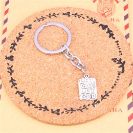 Keychain let go let god Pendants DIY Men Jewelry Car Key Chain Ring Holder Souvenir For Gift