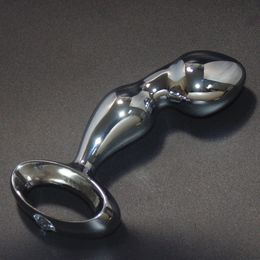 Stainless Steel Anal Plug Metal Prostate Massage Wand Sex Toys Y18110106