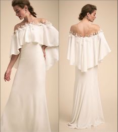 Romantic Chiffon Spring Wedding Dresses Beach Garden Sheer African Plus Size Country Style Vestido de novia Bridal Gown Ball Bride Dress