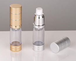 NEW Refillable Empty Bottle 15ML Atomizer Perfume Bottle With Sprayer 15ML Airless Pump Vacuum emulsion Pump bottle SN1345