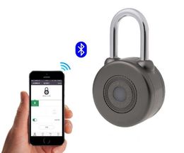 Free Shipping Electronic Wireless Lock Keyless Smart Bluetooth Padlock Master Keys Types Lock with APP Control for Bike Motorycle Home Door