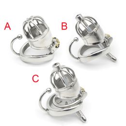 3 Styles Super Small Male Chastity Belt Device Sex Toys For Men Cock Cage With Testicular Separated Hook Cock Penis Ring