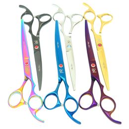 7.0Inch Meisha JP440C Professional Up Curved Cutting Scissors Japan 440c Dog or Cat Haircut Grooming Shears Hairdressing Clippers HB0105