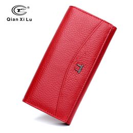 Fashion Women's Genuine Leather Wallet Lady's Slim Long Clutch Purse Credit Card Holder NEW and Beautiful