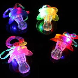 Novelty Lighting Light Up Pacifier Nipple Whistle Necklace Colorful Flash Led Stag Hen Party Concert Sports Cheering Glow Props survival tool favors