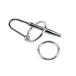 Stainless Steel Male Urethral Plug with Ring Erotic Urethral Dilatator Stretching Plug Sound Products Penis Sex Toy for Men