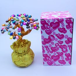 Spring tree gift pearls tree crafts Colourful natural freshwate oyster freee shipping fee